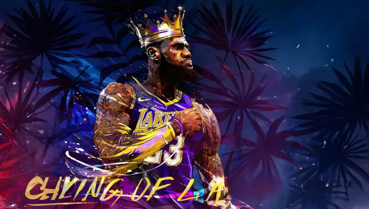 LeBron James Epic King of Basketball Background
