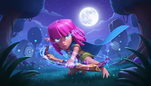 The Guardian Archer of the Night Forest Clash Royale wallpaper HD 4K for desktop