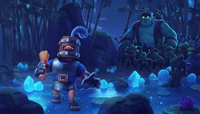 Le Prince Ténébreux face au Géant et à la Horde de Gobelins Clash Royale
