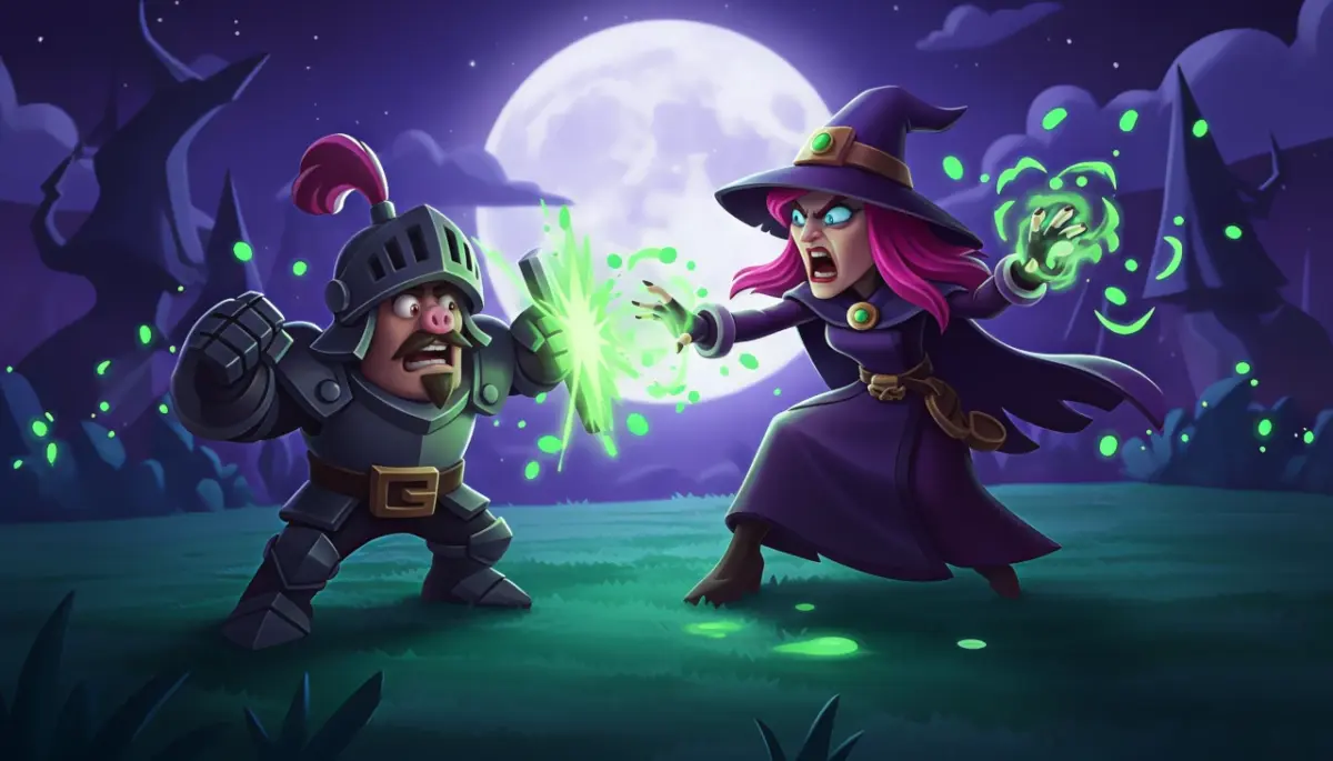 Le Duel Magique de Clash Royale Chevalier vs Sorcière