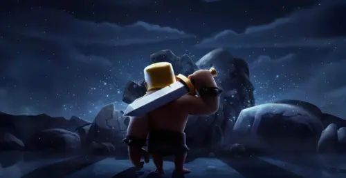 Clash Royale The Barbarian on Epic Dark Background