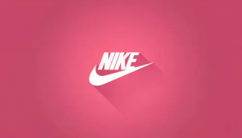 Nike Logo Pink Background wallpaper HD 4K for desktop