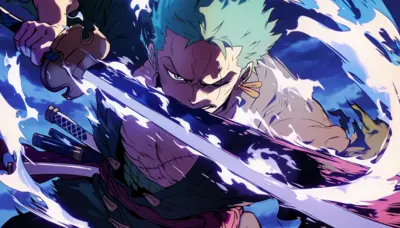 One Piece Arrière Plan Style Bleu