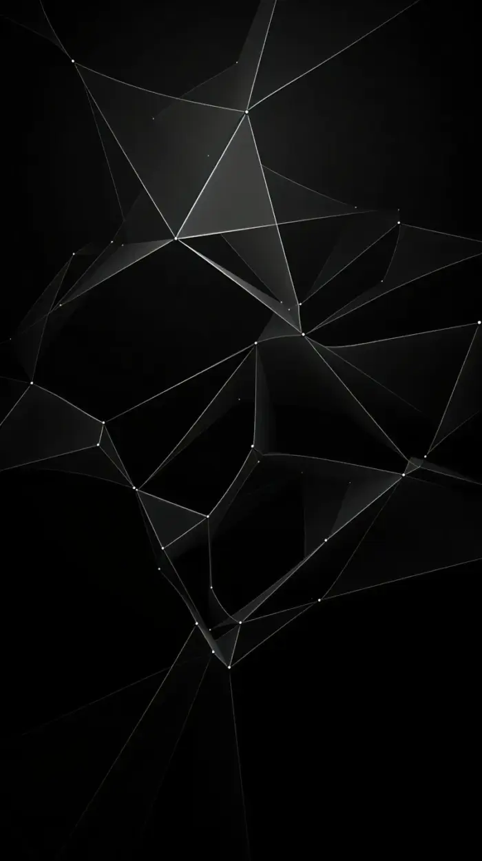 Black and white abstract geometric with lines