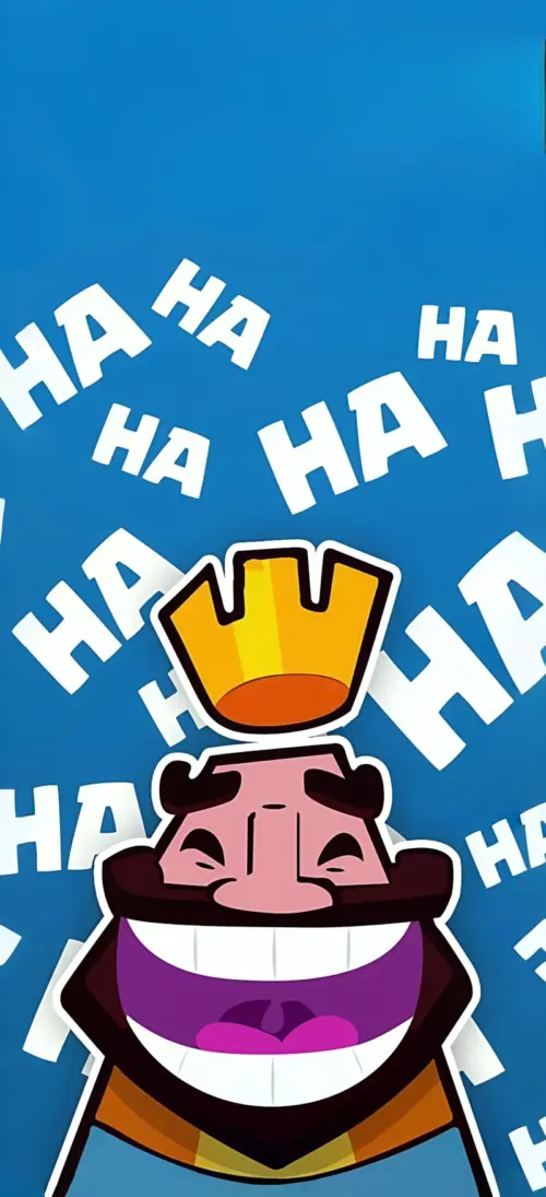 Clash Royale with the Laughing King, Humor and Style wallpaper HD 4K for phone