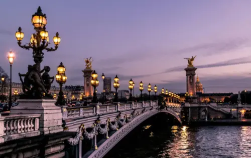 Historic bridge in the center of Paris