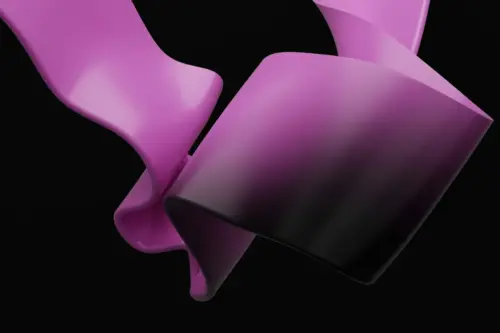 Purple ribbon styler