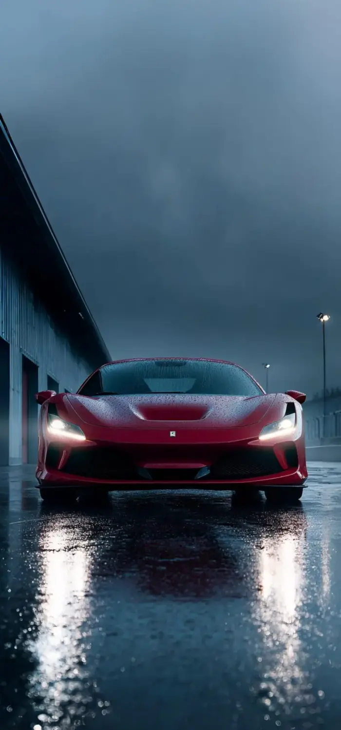 Red Ferrari Car