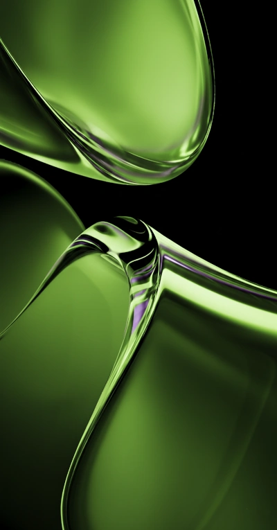 Formes Vert en verre modern IOS 26