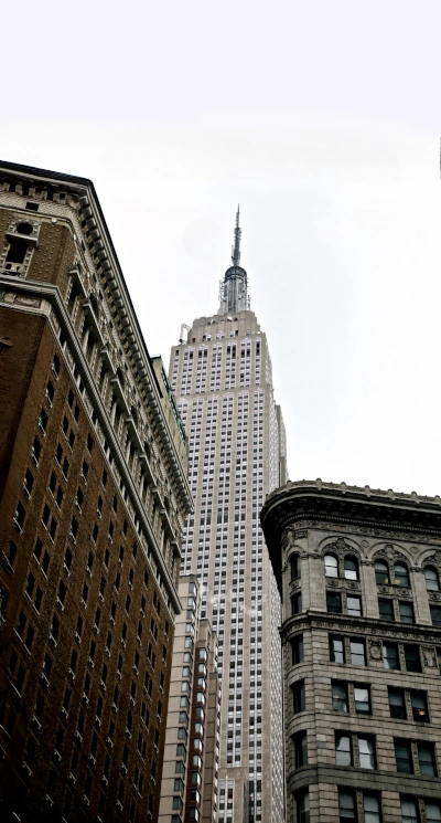 New York skyscrapers light gray background for phone