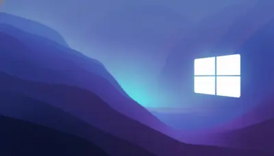 Windows 11 Arrière plan bleu design