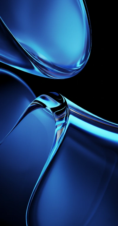 Formes Bleu en verre modern IOS 26