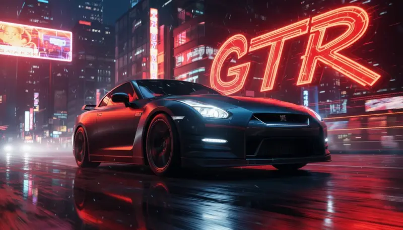 Nissan GTR Neon Cyberpunk Style