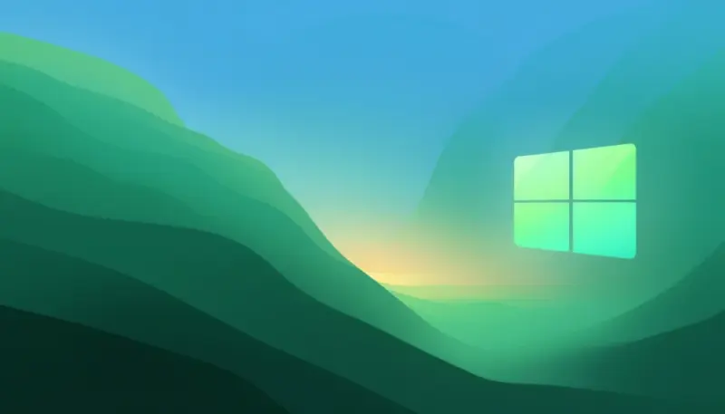Windows 11 Green Background Design