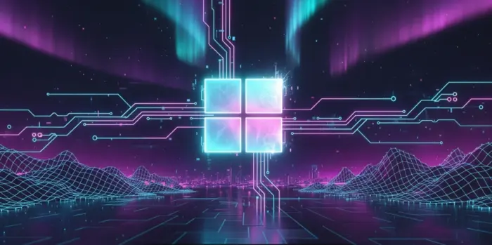 Futuristic Windows 11 background, Neon Cyberpunk