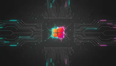 Logo Windows 10 Technologie Design Futuriste Électrique