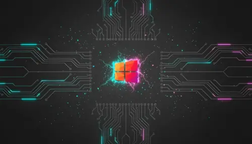Logo Windows 10 Technology Futuristic Design Electric wallpaper HD 4K for desktop