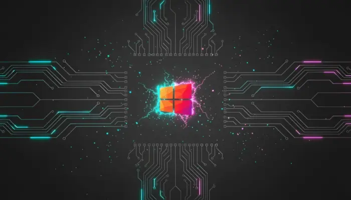 Logo Windows 10 Technology Futuristic Design Electric