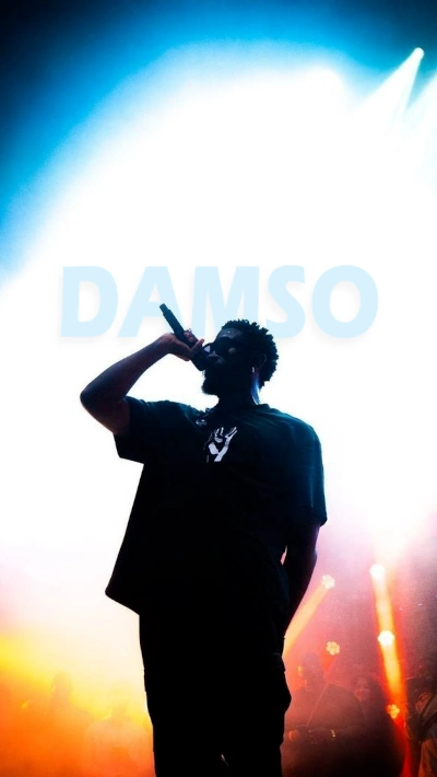 Background image of rapper Damso for phone