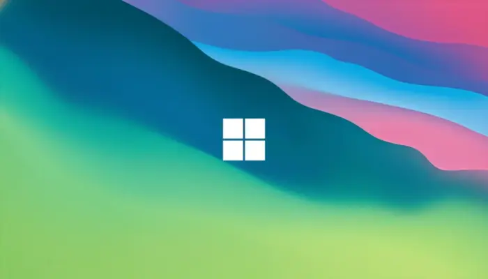 Windows 11 logo with colorful background