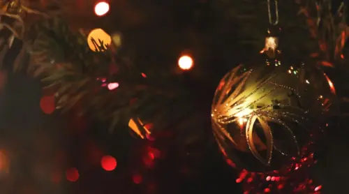 Large golden Christmas bauble