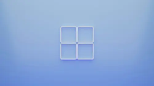 Minimalist Windows 11 logo on a blue background wallpaper HD 4K for desktop