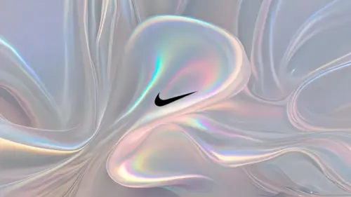 Logo Nike arrière plan moderne et design effet holographique