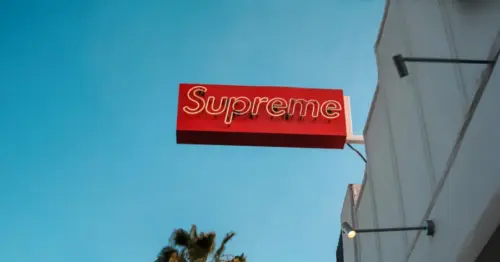 Supreme logo photography