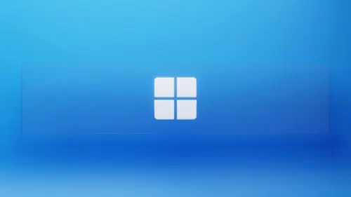 Windows 11 logo on a blue background wallpaper HD 4K for desktop