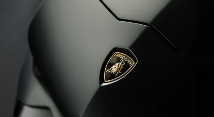 Black Lamborghini Aventador logo