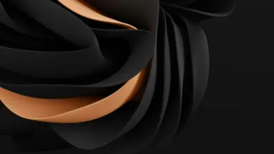 Abstrait noir et orange pour Windows 11