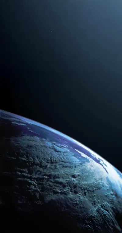 Vue éthérée de la Terre depuis l'espace