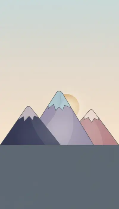 Illustration de montagne minimaliste fonds d’écran HD 4K pour téléphone