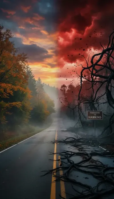 Route mystérieuse entre deux mondes Stranger Things