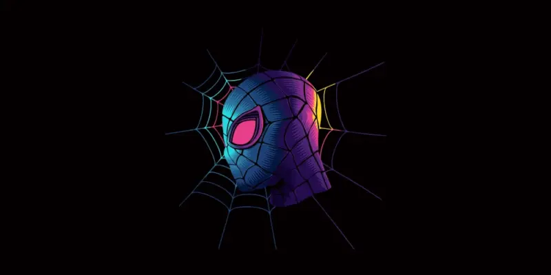 Minimalist background Spider-Man Marvel
