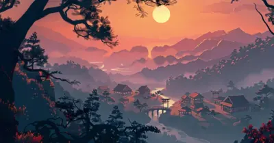 Paysage Mystique Japonais