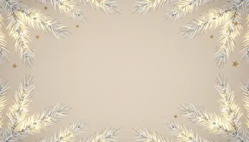 Sparkling fir branches