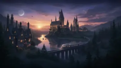 Paysage inspiré Harry potter