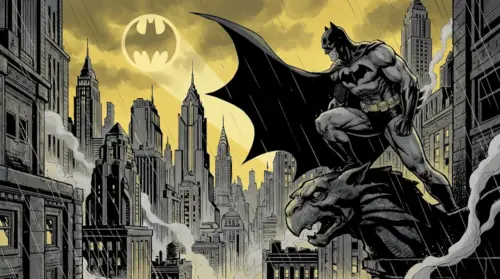 Illustration Batman Gotham City fonds d’écran HD 4K pour ordinateur