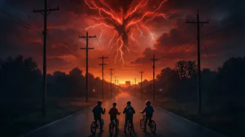 Supernatural thunderstorm Stranger Things wallpaper HD 4K for desktop