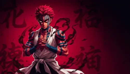 Manga character with Japanese letter wallpaper HD 4K for desktop