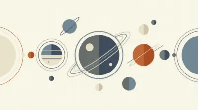 Illustration minimaliste des planètes