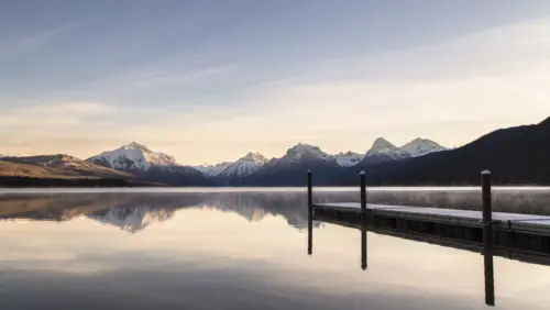 Reflections on a mountain lake wallpaper HD 4K for desktop