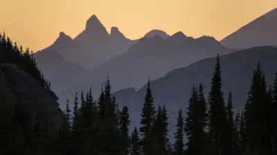 Mountains at sunset