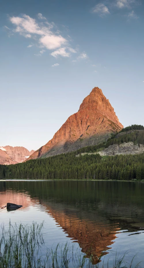 Mountain and the calm of the lake