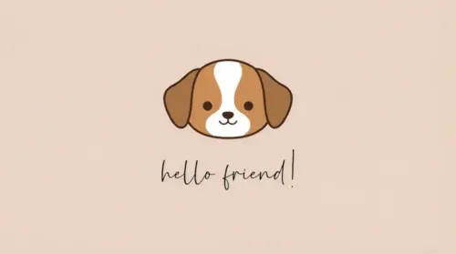 Cute dog head illustration