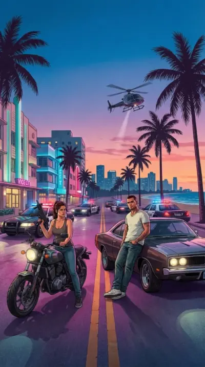Paysage GTA 6 inspiré