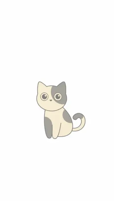 Chat minimaliste arrière plan blanc