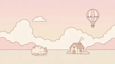 Paysage minimaliste mignon