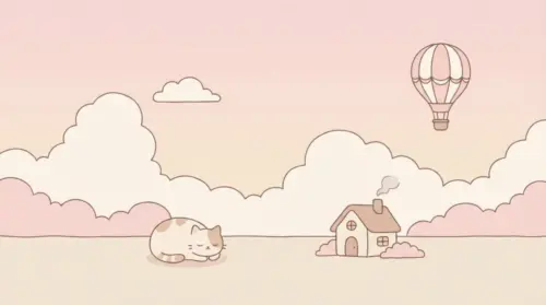 Cute minimalist landscape